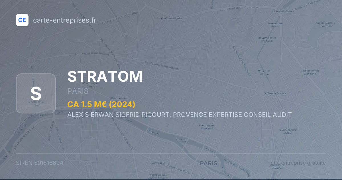 STRATOM — 501516694 — fiche entreprise