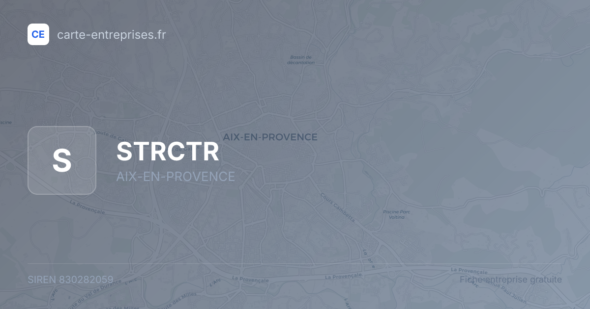 STRCTR — 830282059 — fiche entreprise