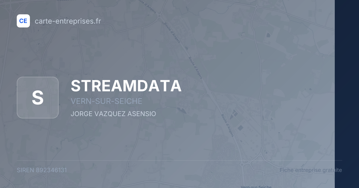 STREAMDATA — 892346131 — fiche entreprise
