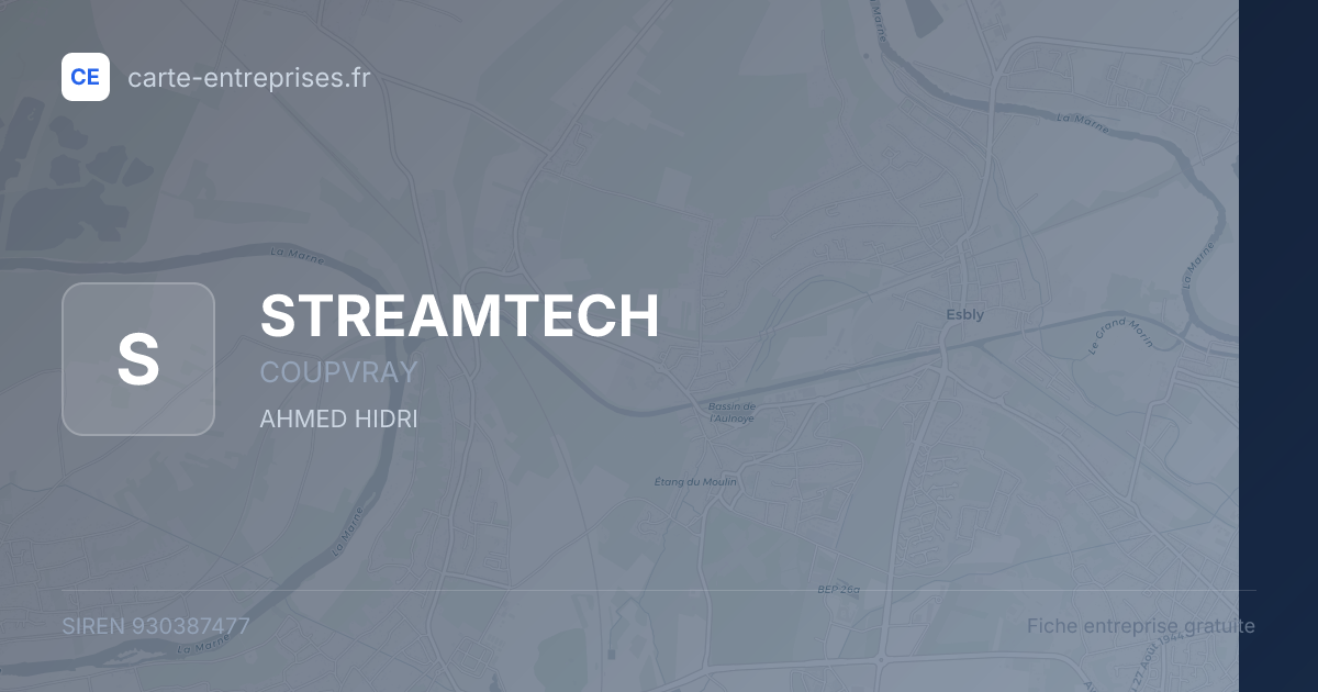 STREAMTECH — 930387477 — fiche entreprise