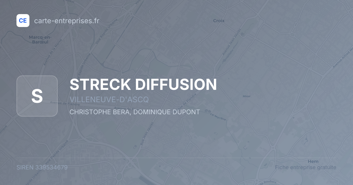 STRECK DIFFUSION — 339534679 — fiche entreprise