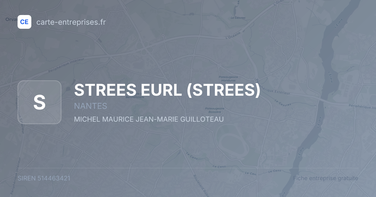 STREES EURL (STREES) — 514463421 — fiche entreprise