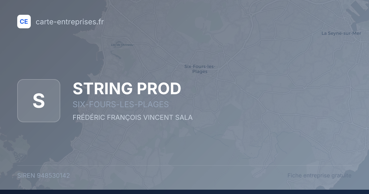 STRING PROD — 948530142 — fiche entreprise
