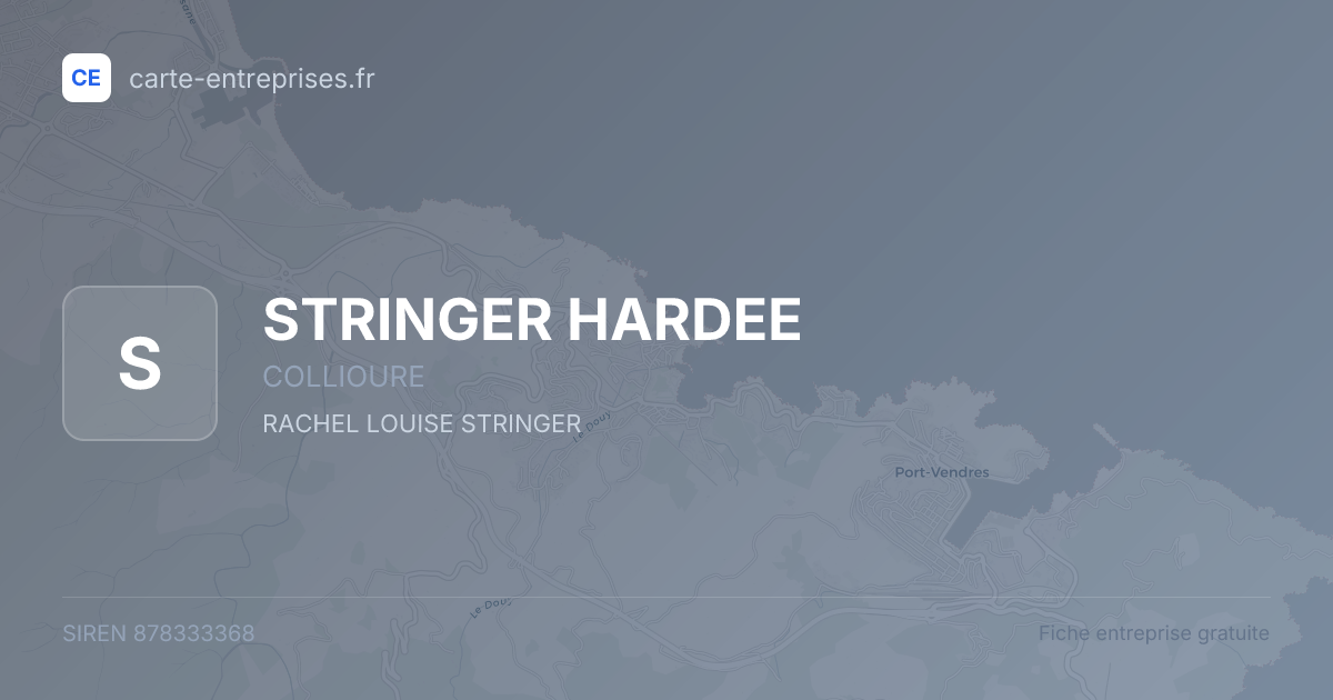 STRINGER HARDEE — 878333368 — fiche entreprise