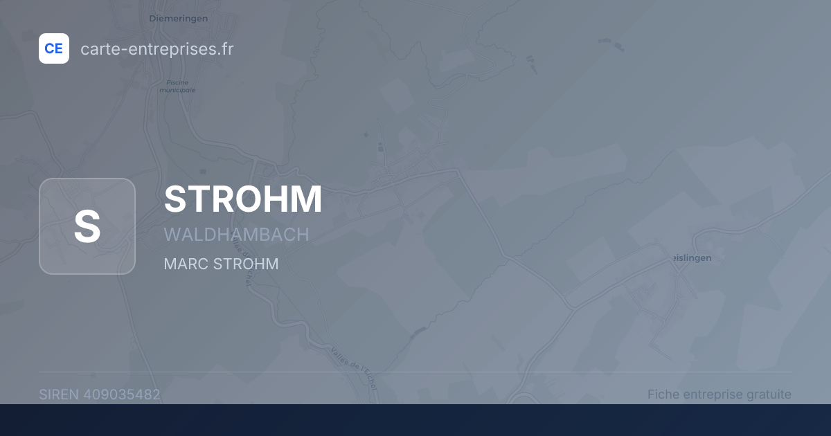 STROHM — 409035482 — fiche entreprise