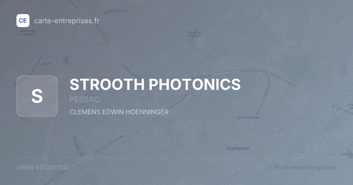 STROOTH PHOTONICS — 935285700 — fiche entreprise