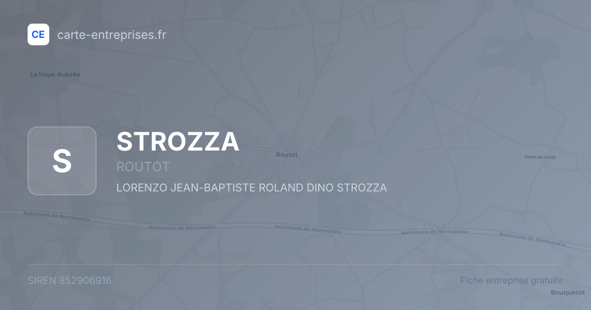 STROZZA — 852906916 — fiche entreprise
