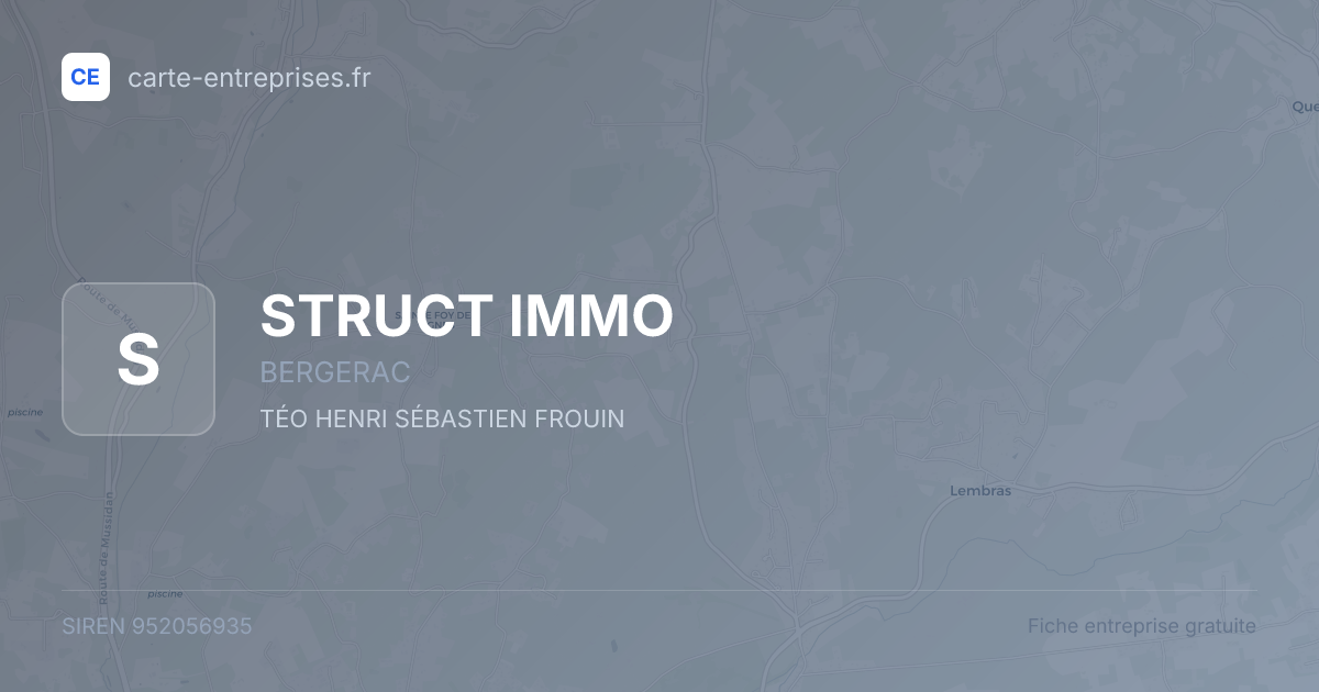 STRUCT IMMO — 952056935 — fiche entreprise