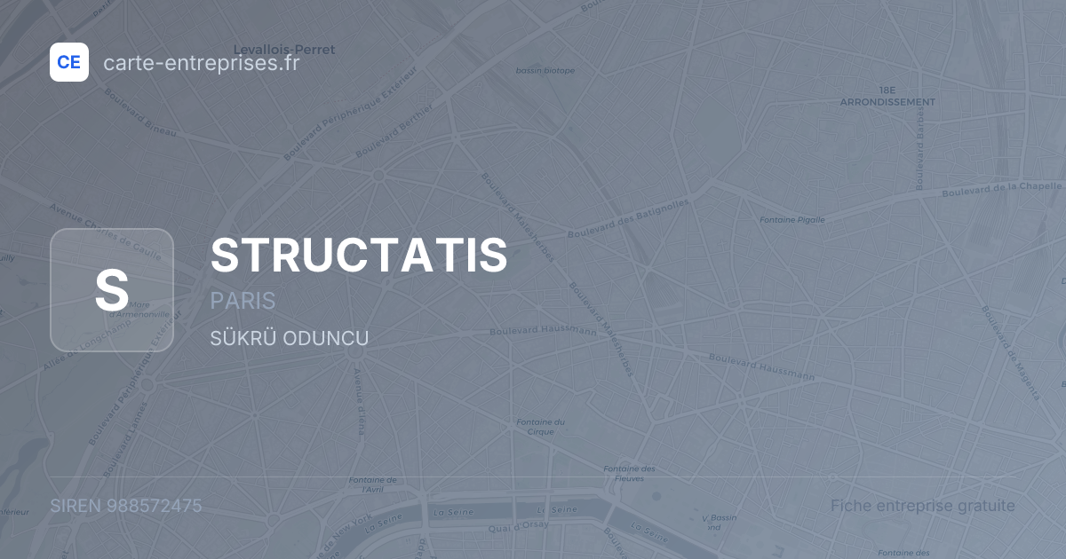 STRUCTATIS — 988572475 — fiche entreprise