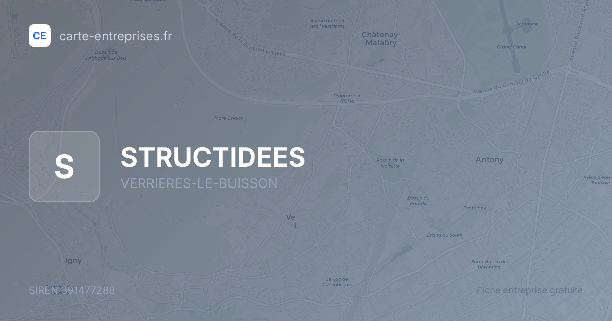 STRUCTIDEES — 391477288 — fiche entreprise