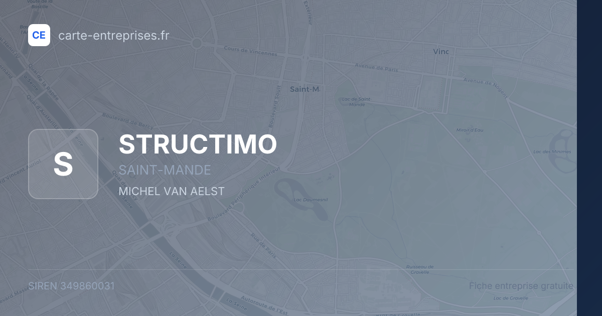 STRUCTIMO — 349860031 — fiche entreprise