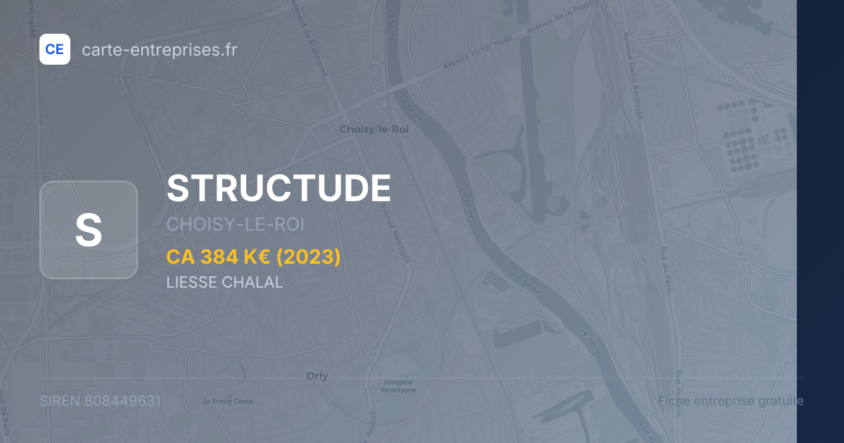 STRUCTUDE — 808449631 — fiche entreprise