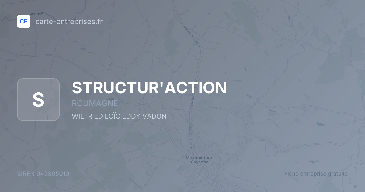 STRUCTUR'ACTION — 943805010 — fiche entreprise