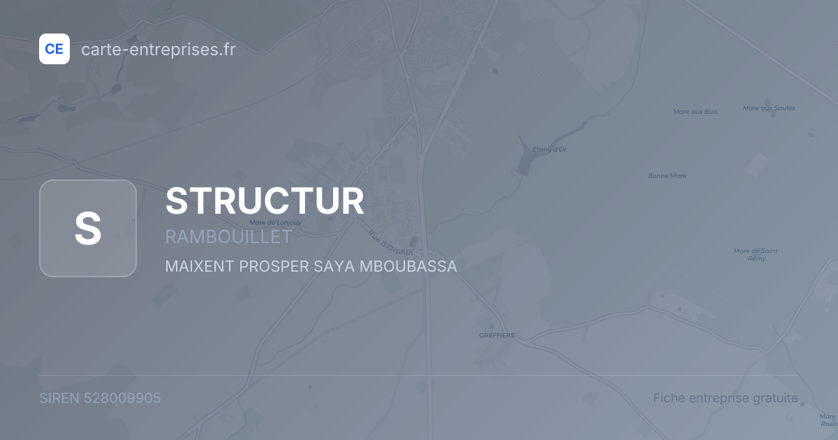 STRUCTUR — 528009905 — fiche entreprise