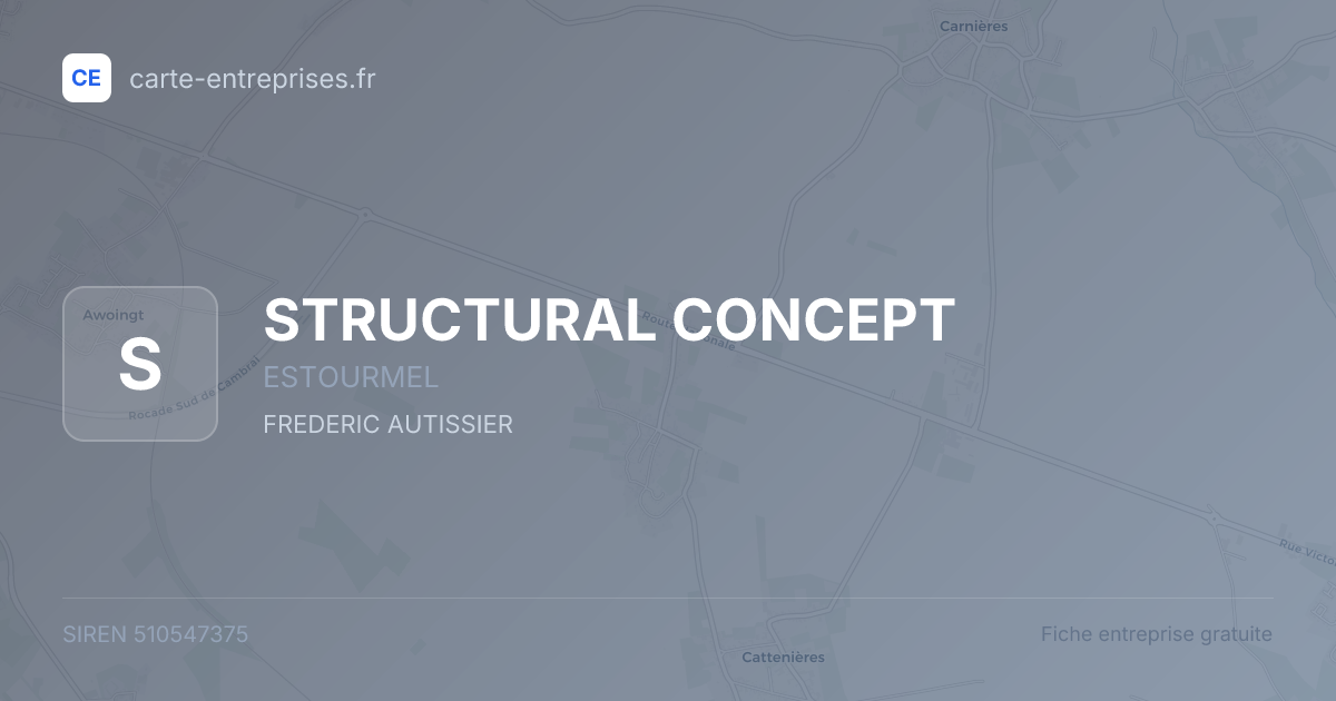 STRUCTURAL CONCEPT — 510547375 — fiche entreprise