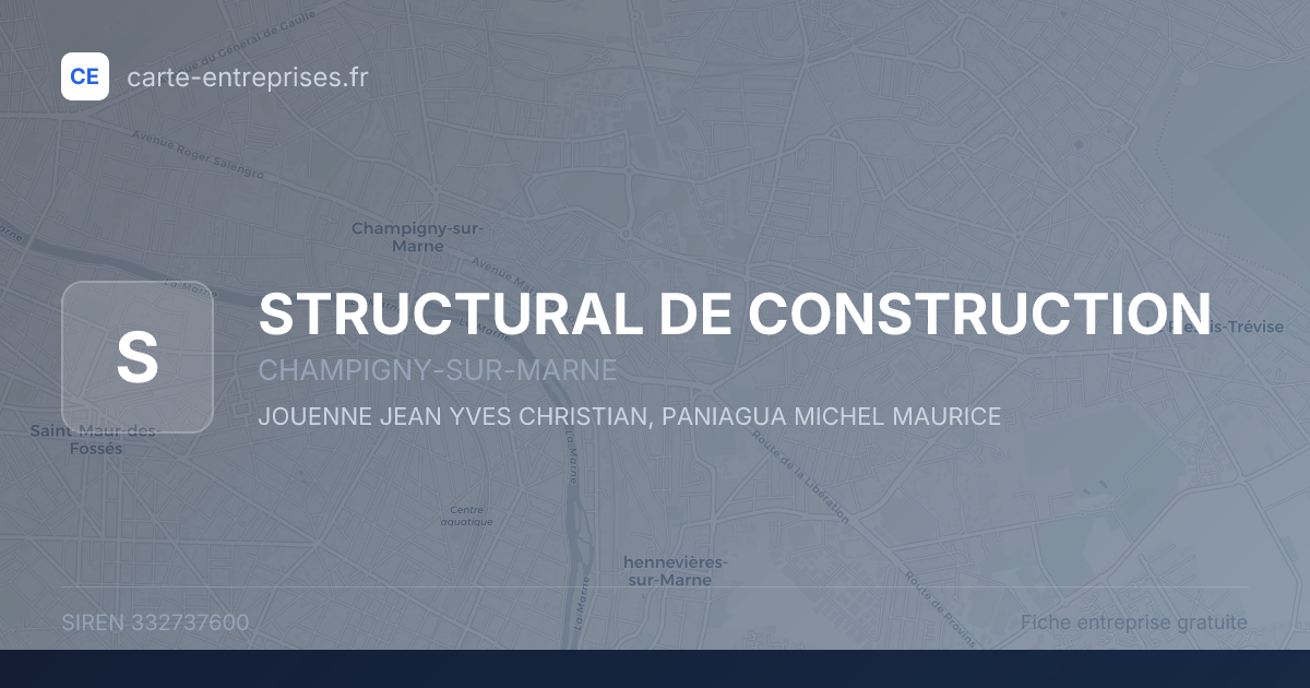 STRUCTURAL DE CONSTRUCTION — 332737600 — fiche entreprise