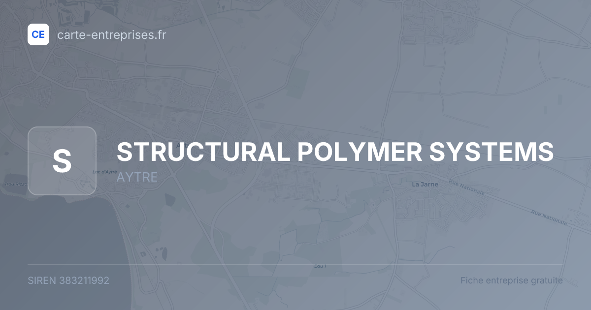 STRUCTURAL POLYMER SYSTEMS — 383211992 — fiche entreprise