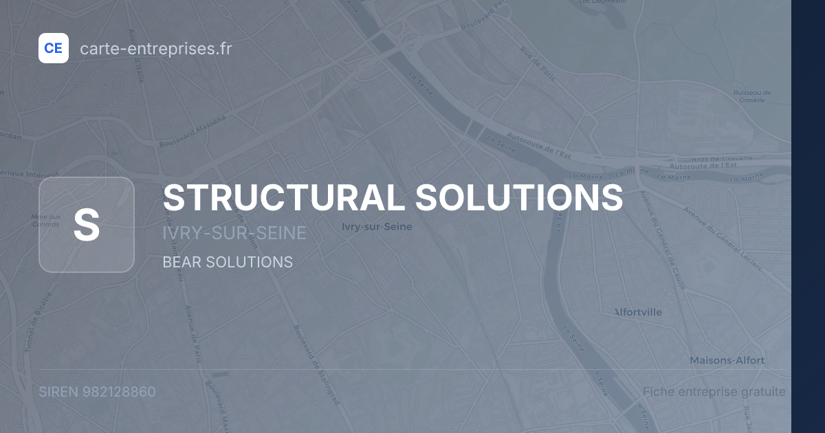 STRUCTURAL SOLUTIONS — 982128860 — fiche entreprise