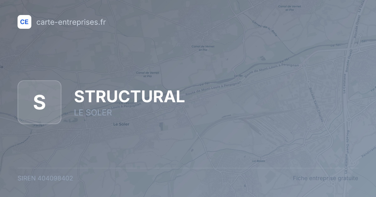 STRUCTURAL — 404098402 — fiche entreprise