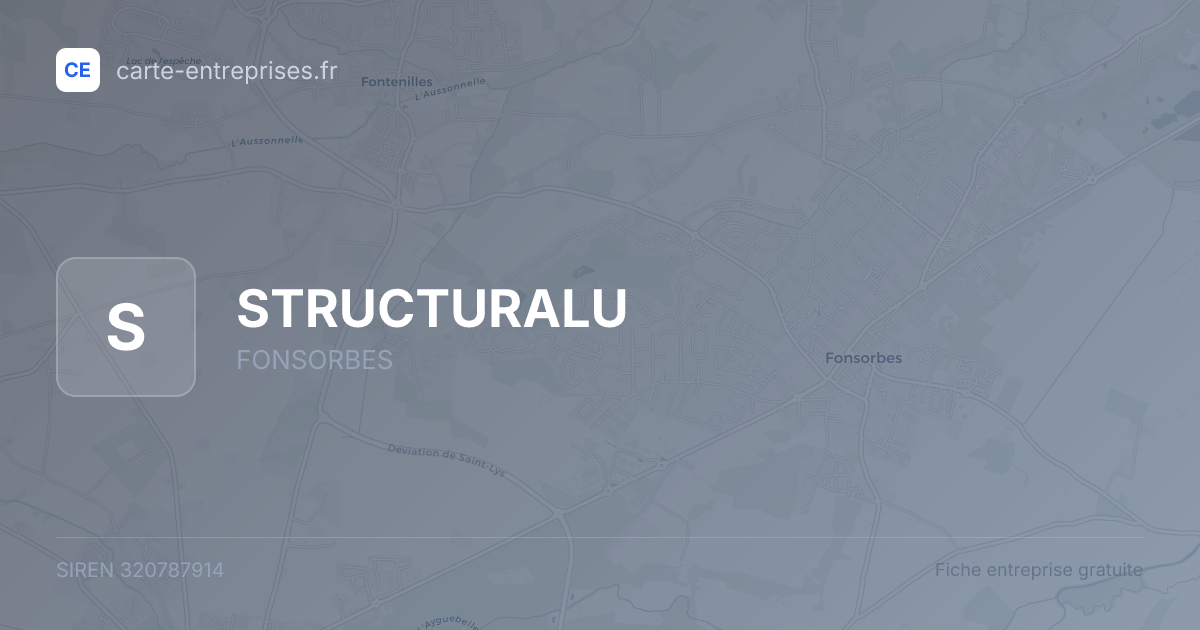 STRUCTURALU — 320787914 — fiche entreprise