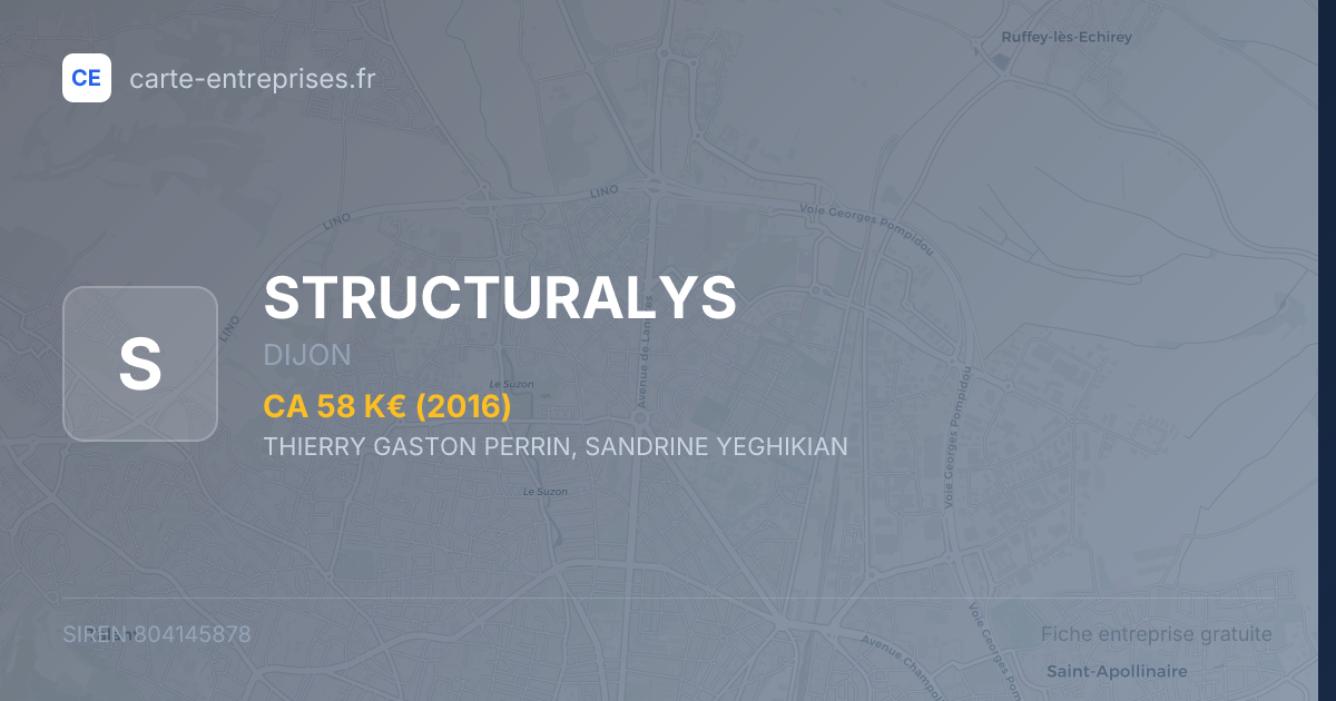 STRUCTURALYS — 804145878 — fiche entreprise