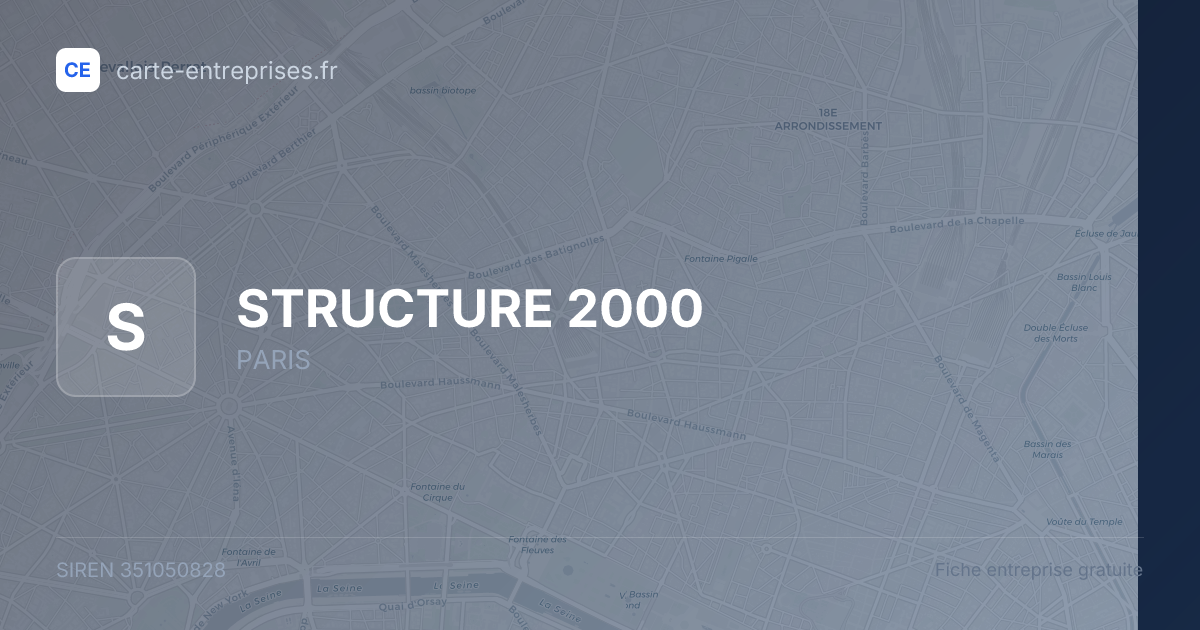 STRUCTURE 2000 — 351050828 — fiche entreprise