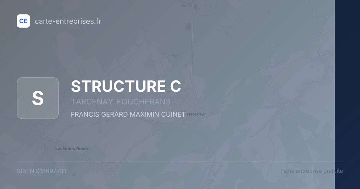 STRUCTURE C — 918697731 — fiche entreprise