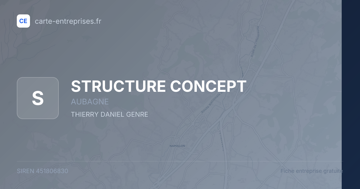 STRUCTURE CONCEPT — 451806830 — fiche entreprise