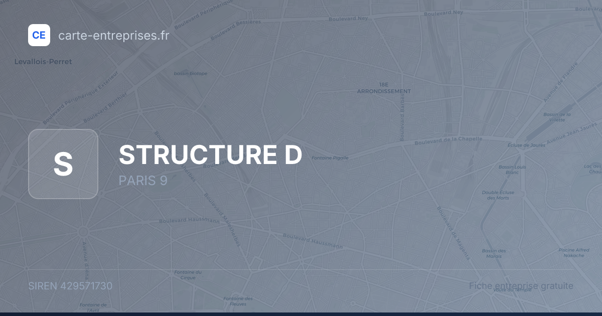 STRUCTURE D — 429571730 — fiche entreprise