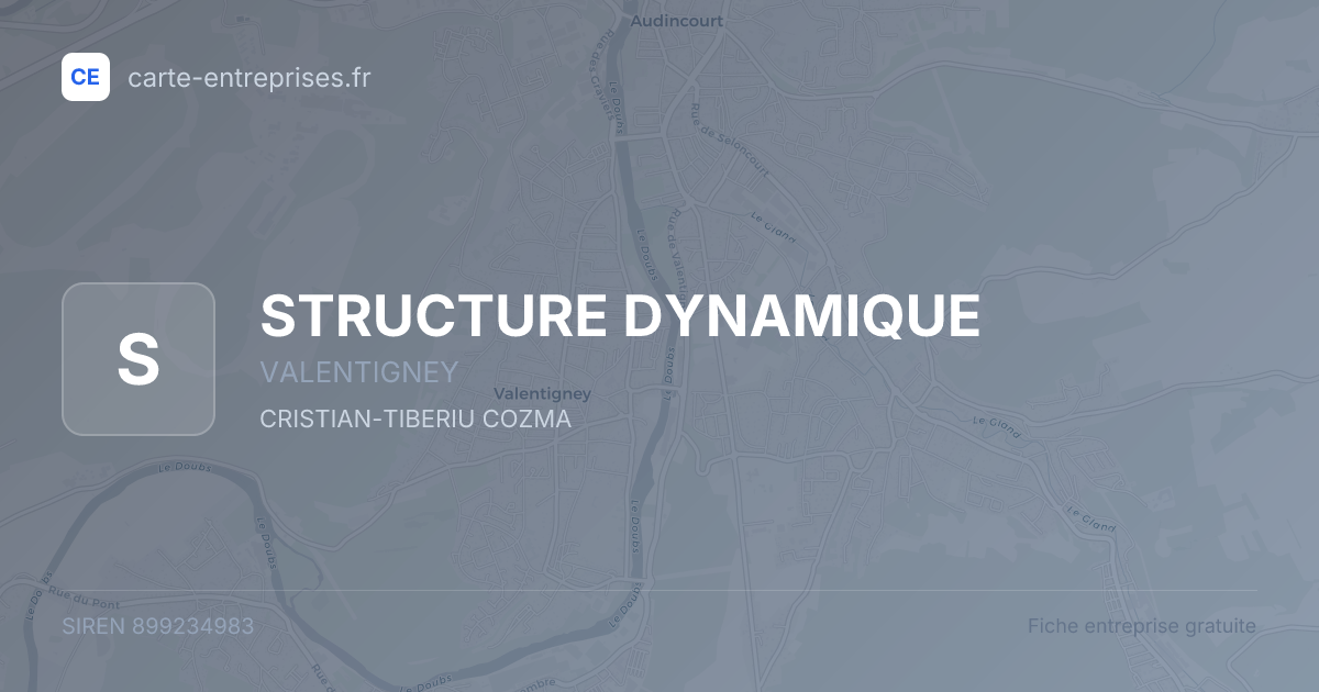 STRUCTURE DYNAMIQUE — 899234983 — fiche entreprise