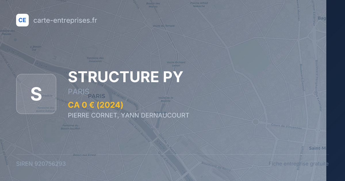 STRUCTURE PY — 920756293 — fiche entreprise