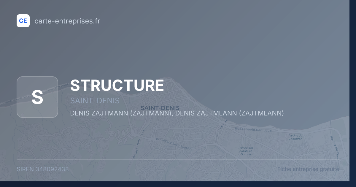 STRUCTURE — 348092438 — fiche entreprise