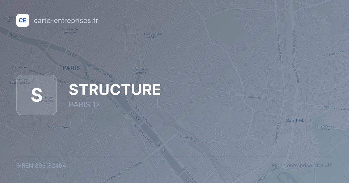 STRUCTURE — 393182464 — fiche entreprise