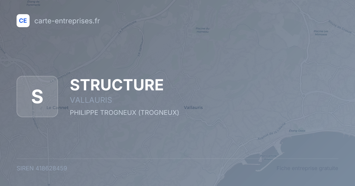 STRUCTURE — 418628459 — fiche entreprise