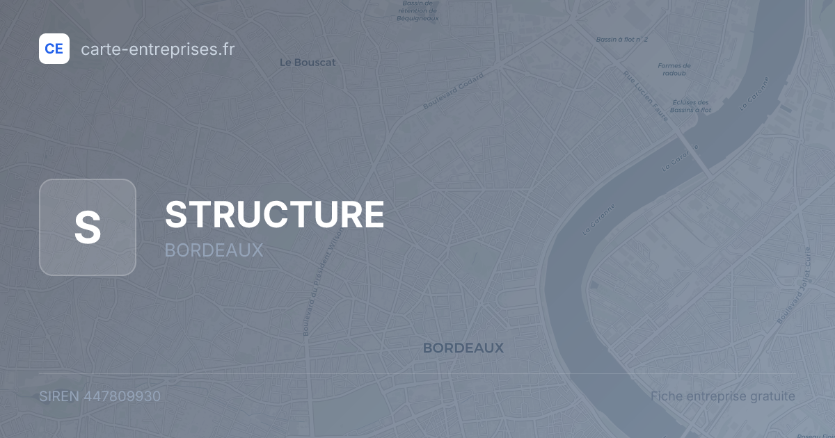 STRUCTURE — 447809930 — fiche entreprise
