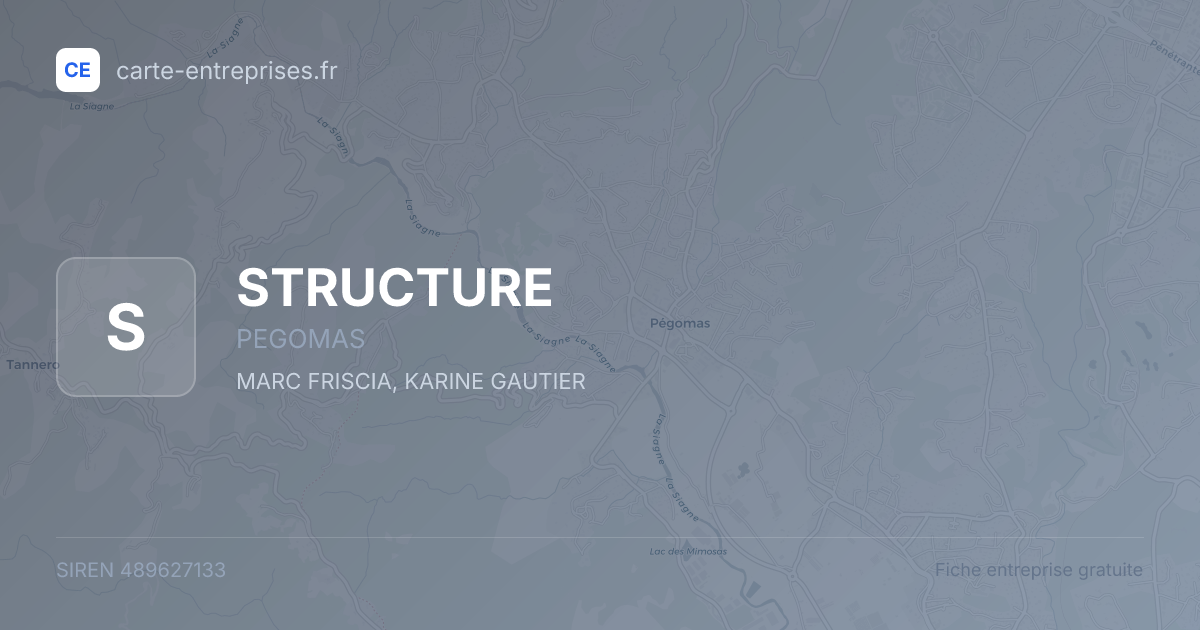 STRUCTURE — 489627133 — fiche entreprise