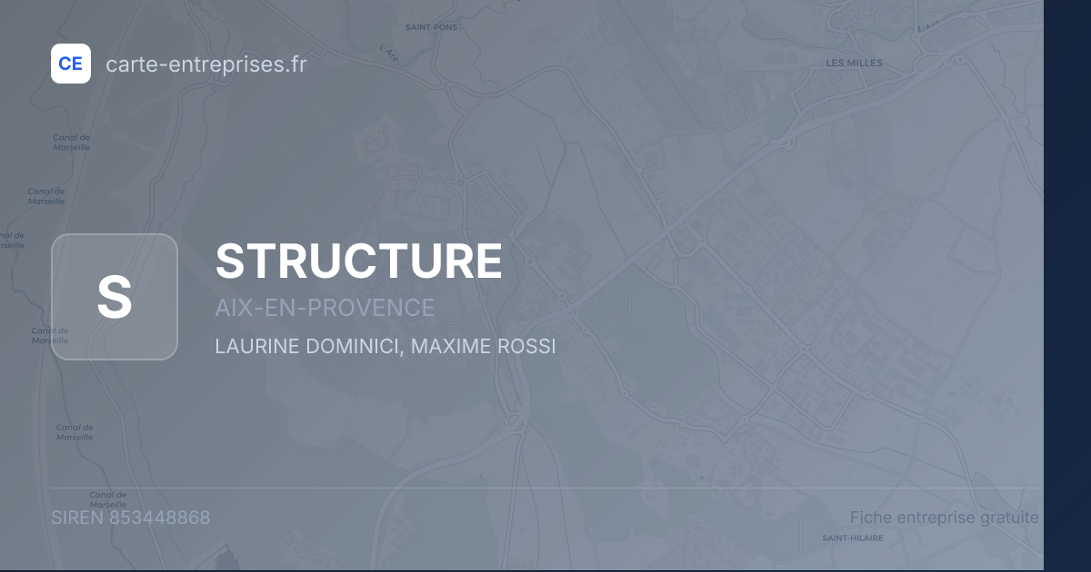 STRUCTURE — 853448868 — fiche entreprise