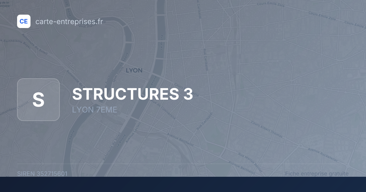 STRUCTURES 3 — 352715601 — fiche entreprise