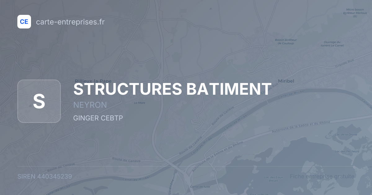 STRUCTURES BATIMENT — 440345239 — fiche entreprise