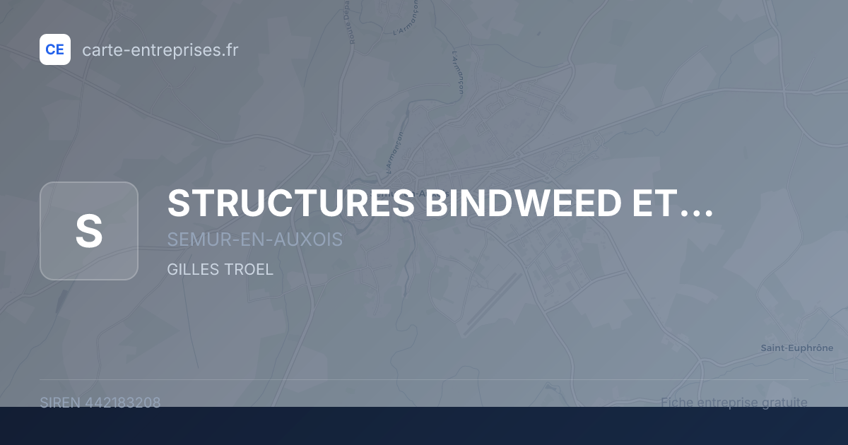 STRUCTURES BINDWEED ET... — 442183208 — fiche entreprise