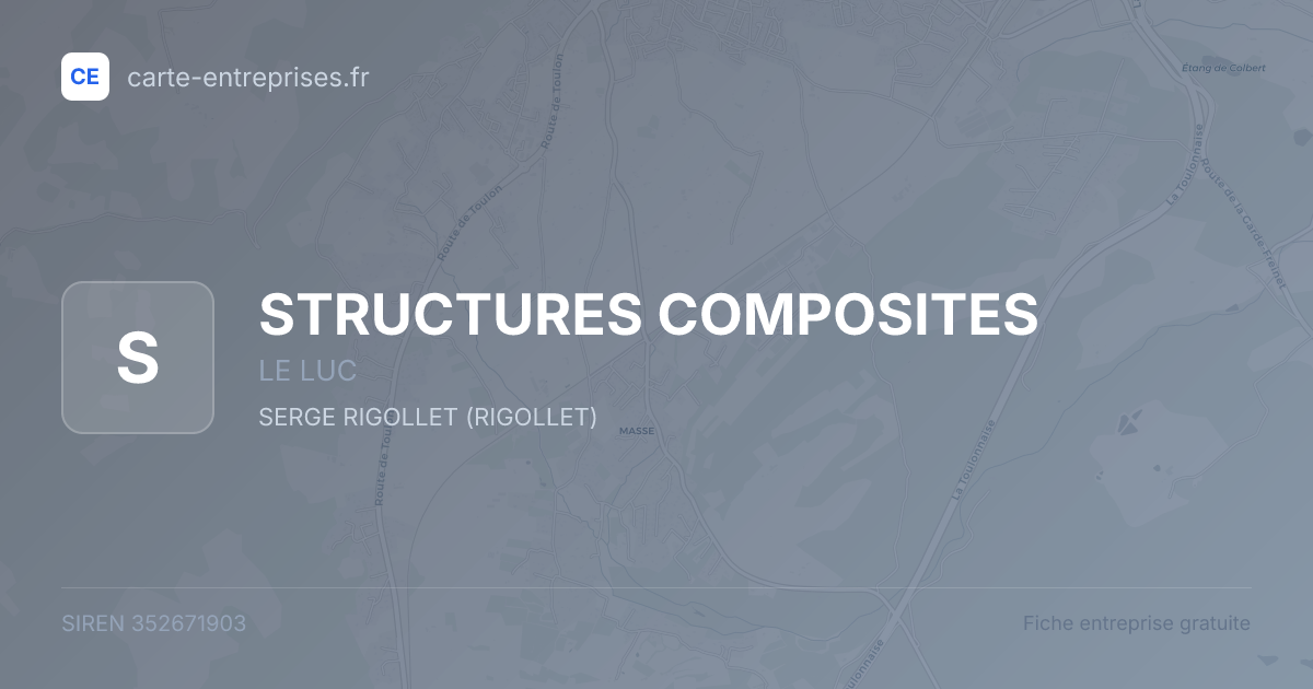 STRUCTURES COMPOSITES — 352671903 — fiche entreprise