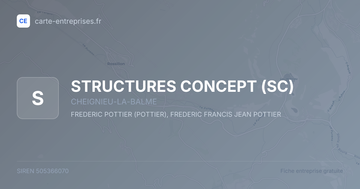 STRUCTURES CONCEPT (SC) — 505366070 — fiche entreprise