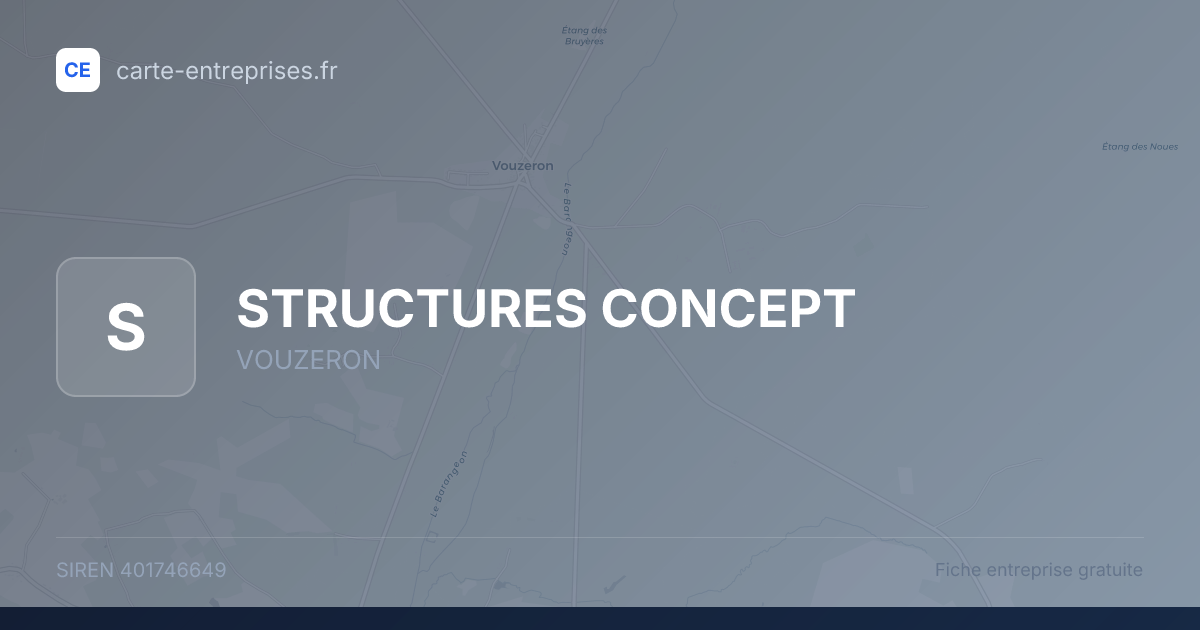 STRUCTURES CONCEPT — 401746649 — fiche entreprise