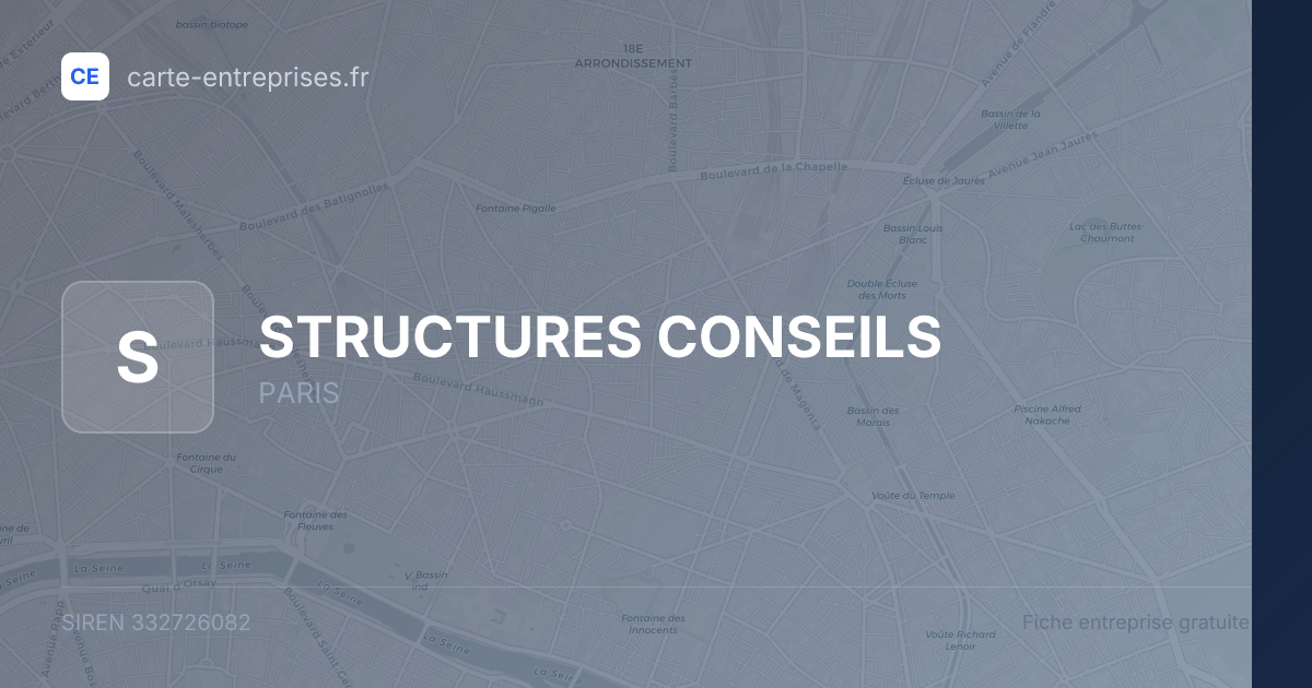 STRUCTURES CONSEILS — 332726082 — fiche entreprise