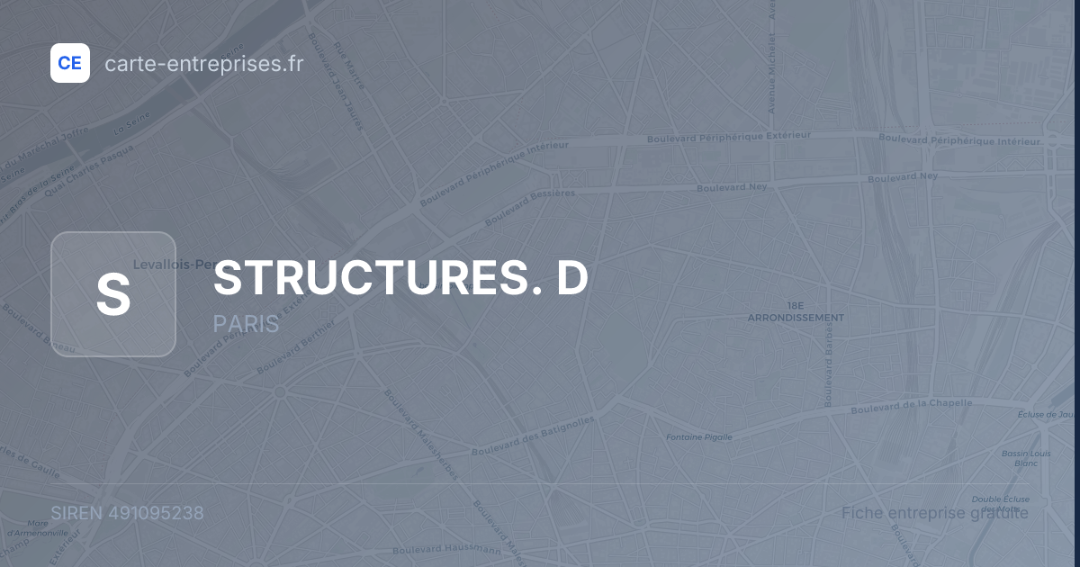 STRUCTURES. D — 491095238 — fiche entreprise