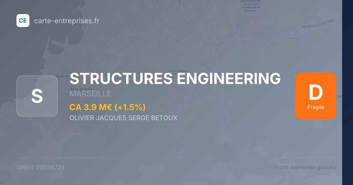 STRUCTURES ENGINEERING — 351156724 — fiche entreprise