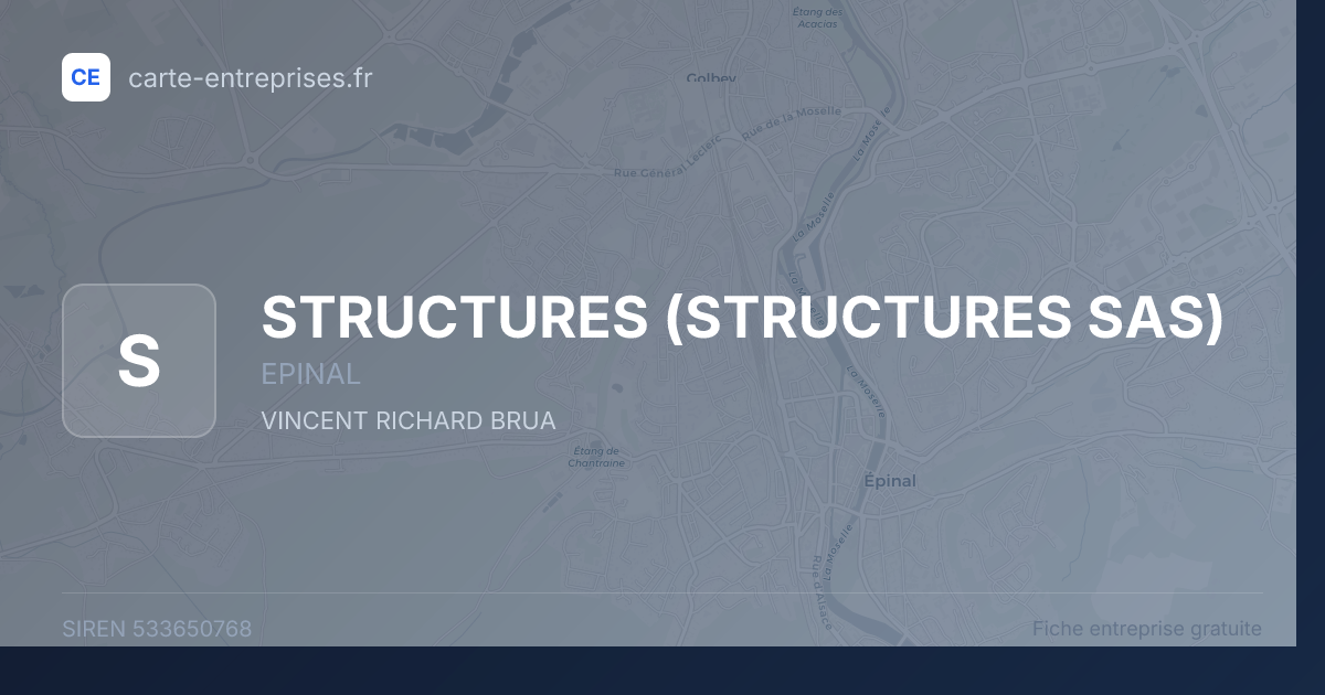 STRUCTURES (STRUCTURES SAS) — 533650768 — fiche entreprise