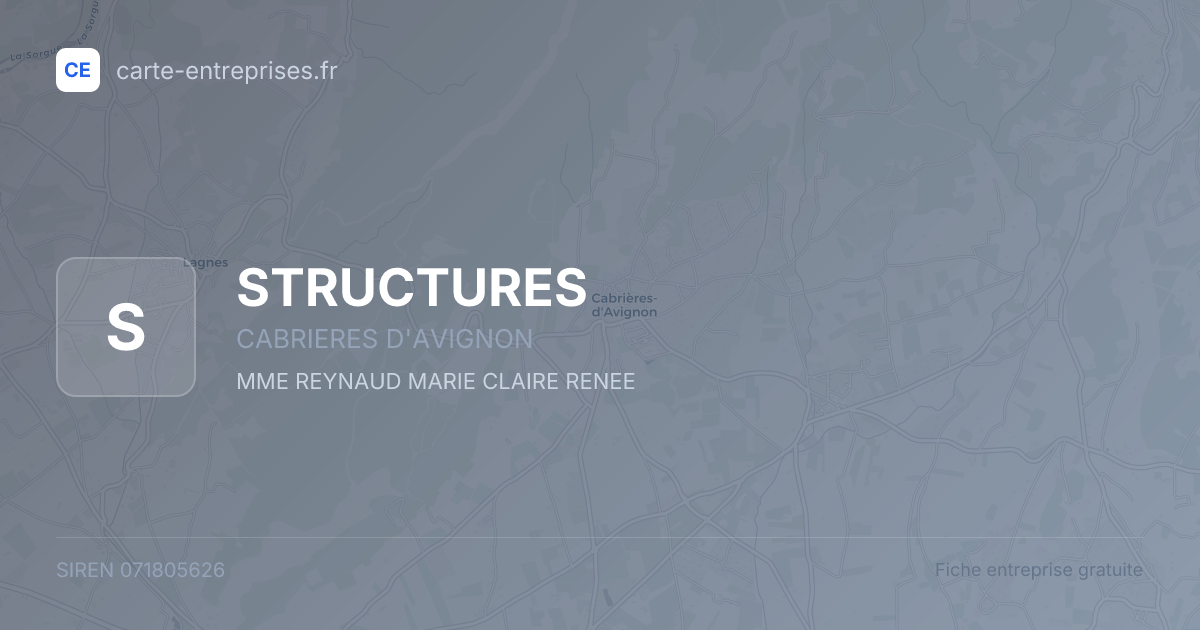 STRUCTURES — 071805626 — fiche entreprise