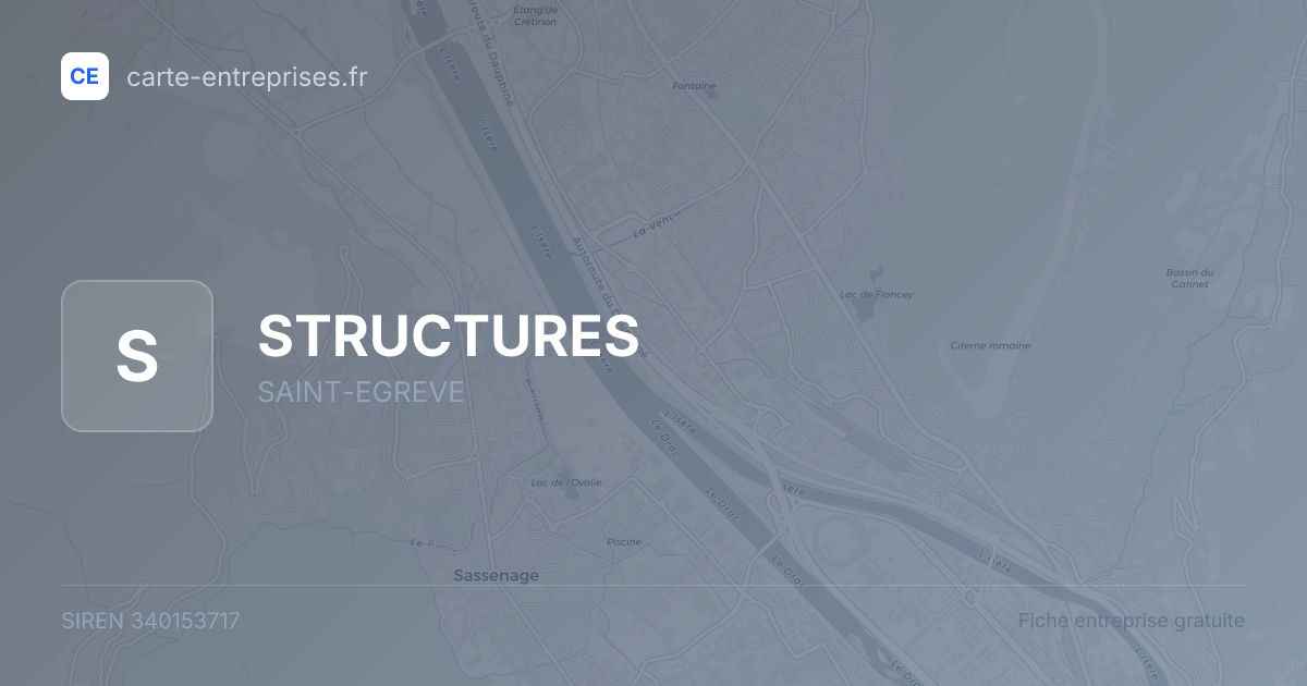 STRUCTURES — 340153717 — fiche entreprise