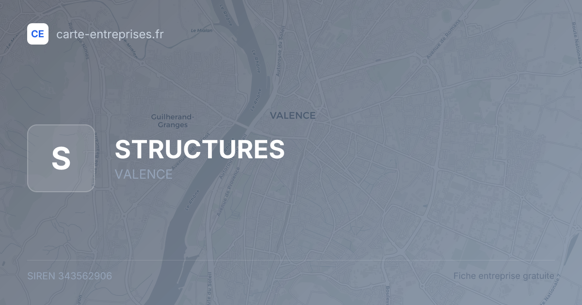 STRUCTURES — 343562906 — fiche entreprise